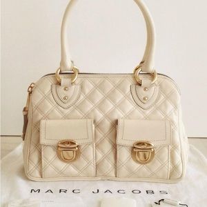 Marc Jacobs quilted leather (special edition) off white color with gold hardware